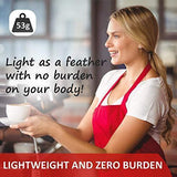 CHEFLUX [12pk] Premium Professional Red Restaurant Aprons with 2 Large Pockets [Bulk] Chef Cooking Bib Apron for Kitchen Waitress [Unisex] Men Women [53 g Lightweight] BBQ Painting Stylist Artist