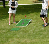 OOFIT Smiling Face Golf Cornhole Game with Chipping Mats Tailgate Chipping Game Set, Great Fun with Friends and Family