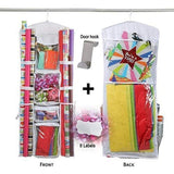 Clorso Wrapping Paper Storage Fits 40 Inch Wrap Rolls with 1 Bonus Door Hook and 8 Labels (White)
