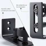 Barn Door Floor Guide Stay Roller, Fully Adjustable Black Powder Coated with 8 Different Setups, Flush With Floor Wall Mount Bracket, Perfect Fit For All Barn Doors