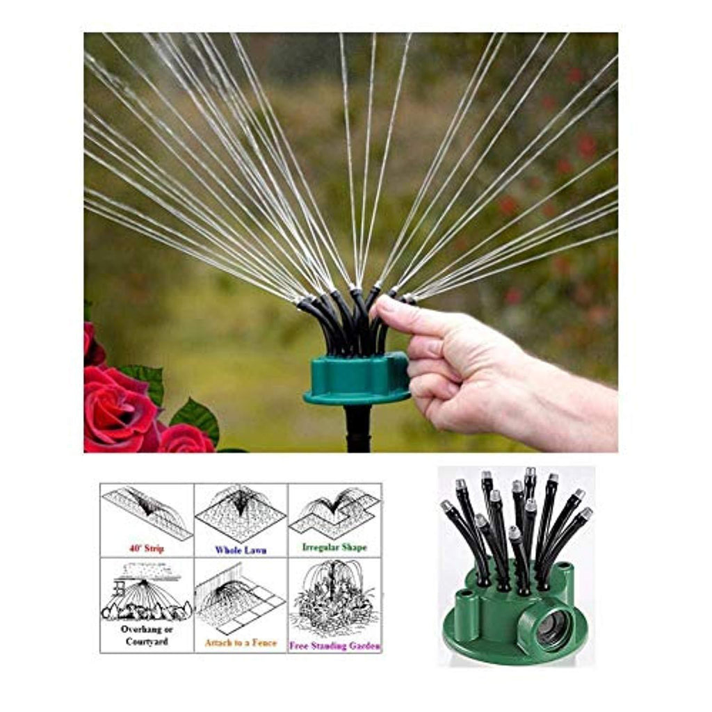 QHGC Yard Sprinkler,Lawn Sprinkler Garden Hose Sprinklers,Adjustable Sprinkler Head,360° Injection