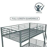 DHP Tailor Convertible Bunk bed, Converts to two Twin Beds, Twin-over-Twin, Silver