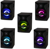 Acoustic Audio Bluetooth 5.1 Speaker System with Sub Light and FM Home Theater 6 Speaker Set