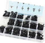 240 Pcs Push Retainer Kit and Free Fastener Remover,Assortment Universal Retainer Clips Push Type Retainers Set in Case Fits For GM Ford Toyota Honda Chrysler