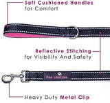 Paw Lifestyles Heavy Duty Dog Leash - 2 Handles - Padded Traffic Handle for Extra Control, 7ft Long - Perfect Leashes for Medium to Large Dogs
