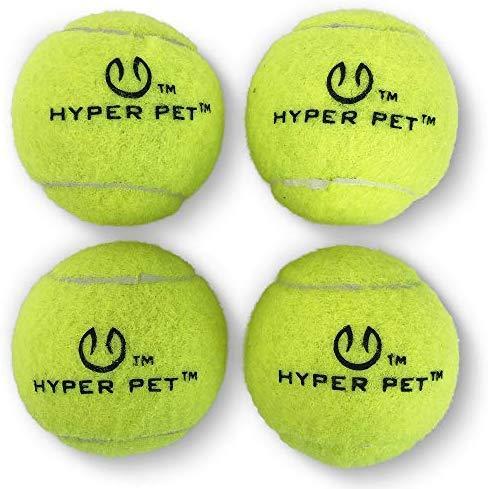 Hyper Pet Tennis Balls for Dogs, Pet Safe Dog Toys for Exercise and Training, Pack of 4, Green