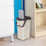 BOOMJOY Squeeze Flat Mop, 1 Bucket, Wet Dry Floor Cleaning Hand Free, 3 Reusable Mop Pads, Stainless Steel Handle