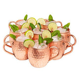 Kitchen Science Moscow Mule Copper Mugs - 16 Ounce, Set of 8