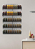 ESYLIFE 5 Tier Wall Mount Spice Rack Organizer Kitchen Spice Storage Shelf - Made of Sturdy Punching Net, White