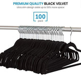 Non-Slip Velvet Hangers - Suit Hangers (50-pack) Ultra Thin Space Saving 360 Degree Swivel Hook Strong and Durable Clothes Hangers Hold Up-To 10 Lbs by ZOBER