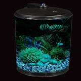 Koller Products AquaView 2-Gallon 360 Fish Tank with Power Filter and LED Lighting - AQ360-24C