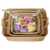 Bondream 22" L x 13" W x 11"Jute Toy Storage Toy Chest Bin Basket,Well Holding Shape,Water-Resistant,Collapsible Box Organizer Perfect for organizing Baby Toy,Kid Toy,Baby...