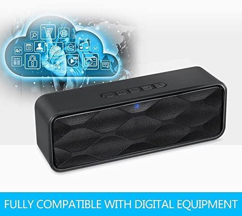 ZoeeTree S1 Wireless Bluetooth Speaker, Outdoor Portable Stereo Speaker with HD Audio and Enhanced Bass, Built-in Dual Driver Speakerphone, Bluetooth 4.2, Handsfree Calling, TF Card Slot - Black