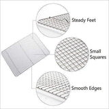 Stainless Steel Wire Cooling Rack, Cookie Cooling Rack, Baking Rack, Grid Design, Size 12" x 17" Dishwasher Safe Wire Rack. Fits Half Sheet Cookie Pan Oven Safe Rack