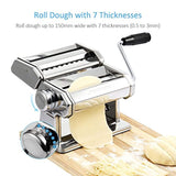 Pasta Maker Machine, Stainless Steel Homemade Pasta Noodle Machine With Adjustable Pasta Roller, Pasta Cutter, Hand Crank