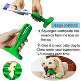 Wisedom Dog Toothbrush Stick-Puppy Dental Care Brushing Stick Effective Doggy Teeth Cleaning Massager Nontoxic Natural Rubber Bite Resistant Chew Toys for Dogs Pets (Green-Small)