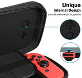 Nintendo Switch Case, VUP Switch Hard Cover Protective Travel Storage Shell for Nintendo Switch Console & Accessories with 18 Game Cartridges and Handle (Gray)