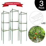 IPSXP Vegetable Trellis, Garden Plant Support Stakes for Climbing Plants, Vegetables, Flowers, Fruits, Vine, 3 Garden Trellis with 40 Adjustable Cable Tie