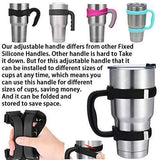 Yoelike - 5 Colors - New Upgrade Anti-Slip Adjustable Tumbler Handle Fit for 20 Oz to 40 Oz of YETI, RTIC, Ozark Trail, Travel Mug, SIC, Rambler, Travel Cup and All Brands Tumbler Cup