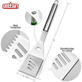 GRILLART BBQ Grill Utensil Tools Set Reinforced BBQ Tongs 19-Piece Stainless-Steel Barbecue Grilling Accessories with Aluminum Storage Case -Complete Outdoor Grill Kit for Dad, Birthday Gift for Man