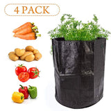 Todoing Garden Potato Grow Bag, 4Pack10Gallon Grow Bags with Access Flap and Handles for Harvesting Potato, Carrot, Onion, tomata,Vegetable and Flower.