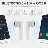 Bluetooth 5.0 Wireless Earbuds, Cshidworld True Wireless Headphones IPX7 Waterproof 24H Playtime Deep Bass HiFi 3D Stereo Sound Auto Pairing Bluetooth Headset with Charging Case