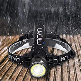 LED Headlamp Flashlight Kit, ANNAN 8000-Lumen Extreme Bright Headlight with Red Safety Light, 4 Modes, Waterproof, Portable Light for Camping, Biking, 2 Rechargeable Lithium Batteries Included