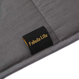 Fabula Life Cool Weighted Blanket for Kids or Adult, Premium Cotton Heavy Blanket with Glass Beads (72”x48”,15 lb)