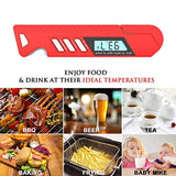 Instant Read Thermometer, Upgrade 11.81" Meat Thermometer with Calibration/Backlit, Ultra Fast Digital Read Thermometer, Waterproof Food Thermometer w/Bottle Opener for Kitchen, Turkey, BBQ, Grill