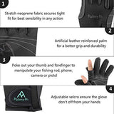 Palmyth Neoprene Fishing Gloves for Men and Women 2 Cut Fingers Flexible Great for Photography Fly Fishing Ice Fishing Running Touchscreen Texting Hiking Jogging Cycling Walking