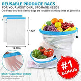 Reusable Sandwich Bags 6-Pack, JONYJ Leakproof Reusable Lunch Storage Bags, FDA Grade PEVA Kids Snack Bags, Extra Thick Ziplock Bags for Food Snacks, Make-up, Stationery, Travel Home Organization