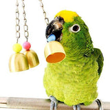 Mrli Pet 9 Pack Bird Parrot Swing Chewing Toys- Natural Wood Hanging Bell Bird Cage Toys Suitable for Small Parakeets, Cockatiels, Conures, Finches,Budgie,Macaws, Parrots, Love Birds