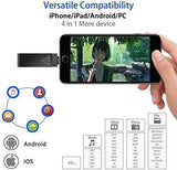 D-elfin Photo Stick for iPhone USB Flash Drive Memory Stick Backup Drive iOS Pendrive 128GB Photostick Mobile for External Storage iPad USB 3.0 iPhone OTG Android Type C iPhone Jump Drive (Black)