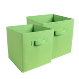 Zuer Foldable Storage Cubes- Thickening Collapsible Fabric Boxes Household Cube Storage Box - Moistureproof, Dustproof, Odourless (2 Pack) (Yellow)