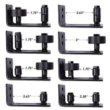 Barn Door Floor Guide Stay Roller, Fully Adjustable Black Powder Coated with 8 Different Setups, Flush With Floor Wall Mount Bracket, Perfect Fit For All Barn Doors