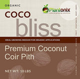 Coco Bliss Premium Coconut Coir Pith 10 lbs Brick/Block, OMRI Listed for Organic Use