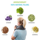 Microwavable Heating Pad for Neck and Shoulder Pain Relief | Herbal Aromatherapy | Hot/Cold Neck Wrap | Perfect for Headache, Migraine Relief, Anxiety and Stress Relief