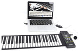 Tomsenn 88 Keys Professional Silicon rubber midi Flexible Roll up Electronic Piano Keyboard with louder speaker,for windows.