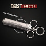 Grill Beast - 304 Stainless Steel Meat Injector Kit with 2-oz Large Capacity Barrel and 3 Professional Marinade Needles