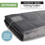 Allstar Innovations Sharper Image Calming Comfort Weighted Blanket-20 lbs, 20-Pound, Grey