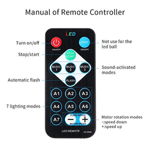 Letsfunny Disco Lights Sound Activated Strobe Light 7 Colors Party Lights Disco Ball for Parties, Karaoke, Celebration, Decoration