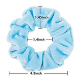 Whaline Macaron Theme Hair Scrunchies, Ice Cream Color Elastic Scrunchy Bobbles Velvet Hair Bands Soft Hair Ties Hair Accessories for Women Kids Girls (12 Colors)