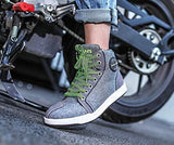 Motorcycle Shoes Men Streetbike Casual Accessories Breathable Protective Gear Powersport Anti-slip Footwear 9.5 One Year Warranty