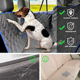 SUPSOO Dog Car Seat Cover Waterproof Durable Anti-Scratch Nonslip Back Seat Pet Protection Dog Travel Hammock with Mesh Window and Side Flaps for Cars/Trucks/SUV