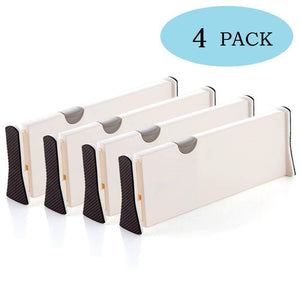 TILEMALL Bamboo Kitchen Drawer Dividers Drawer Organizers Expandable Drawer Dividers Wood Desk Drawer Organizers, Tray Organizer for Kitchen, Baby Drawer, Bathroom, Bedroom, Office or Dresser