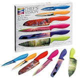 Cosmos Kitchen Knife Set in Gift Box - Unique Gifts For Men and For Women - 6-Piece Colorful Cooking Chef Knives Set