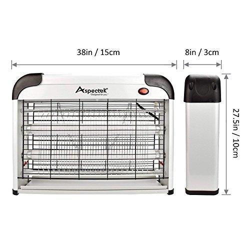 Aspectek Upgraded 20W Electronic Bug Zapper, Insect Mosquito, Fly, Moth, Wasp, Beetle & Other pests Killer Indoor Residential & Commercial, Home