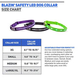 Blazin' Safety LED Dog Collar – USB Rechargeable with Water Resistant Flashing Light