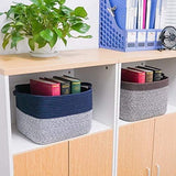 Goodpick Cube Storage Bins - Shelf Baskets for Storage Towel Book Cloth Storage Bins for Office Woven Basket for Shelves Baby Laundry Basket Toys Storage Basket Closet Storage Basket, 13''x9.8''x 9''