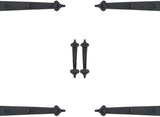 Ultra-Life Magnetic Decorative Carriage-Style Garage Door Accent Trim Hardware (Four Hinges, Two Handles)